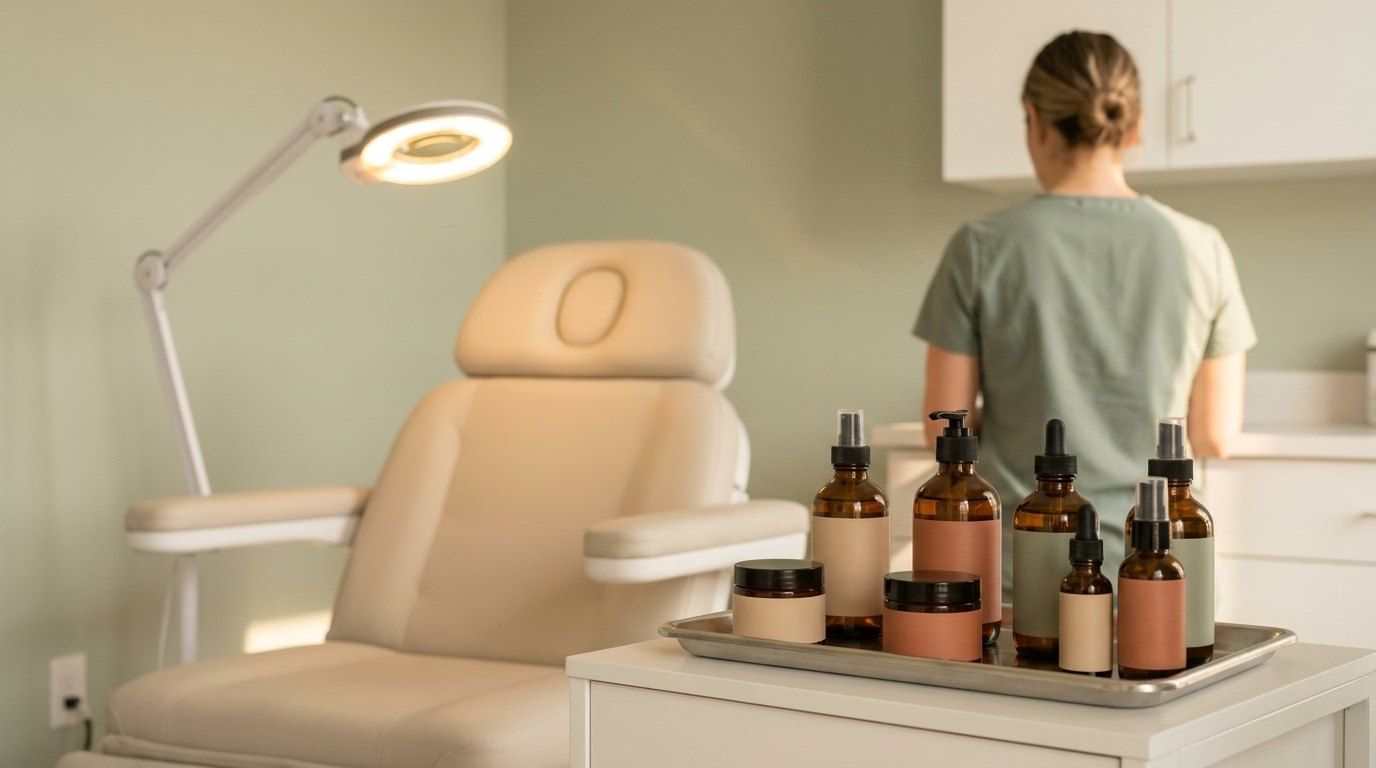 Dermatology clinic exam room